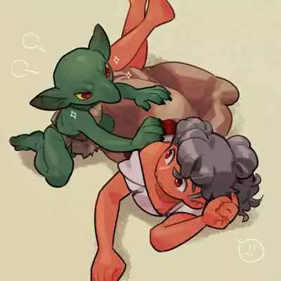 [Komeko] Different language futanari ♀ x goblin ♂