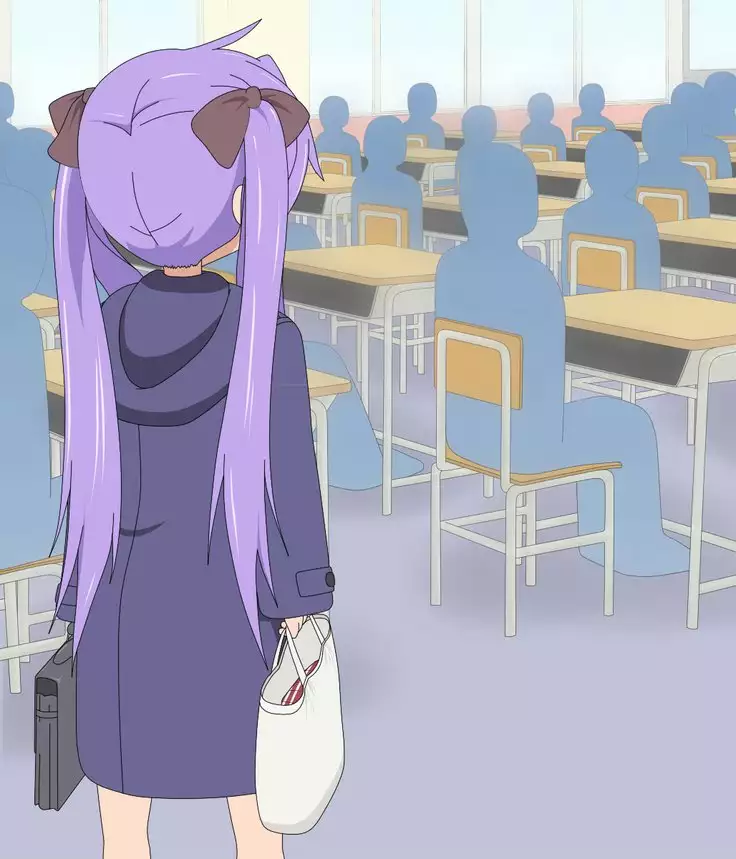 Kagami goes to shcool wearing diaper