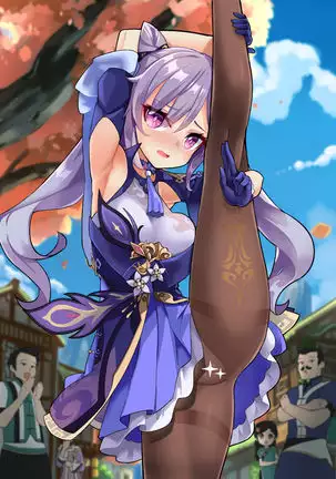 Keqing high leg pose.