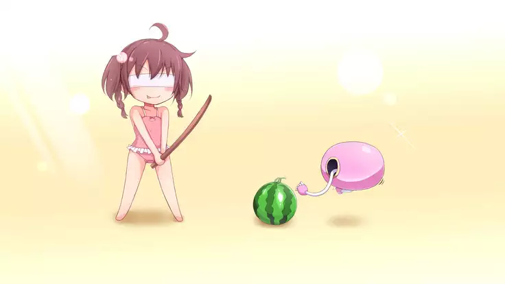 Kusuguri Robokan Beach Hen with Shokushu Kaibutsu