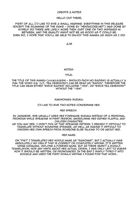 Shoujo-tachi no Sadism