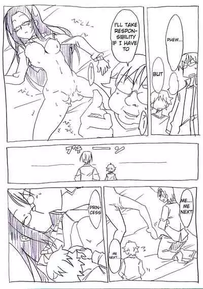 The princess is fucked in her sleep by an entourage of geeks