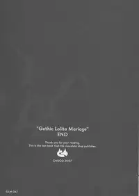 (C72) [CHOCOLATE SHOP (CHOCO)] "Gothic Lolita Mariage"